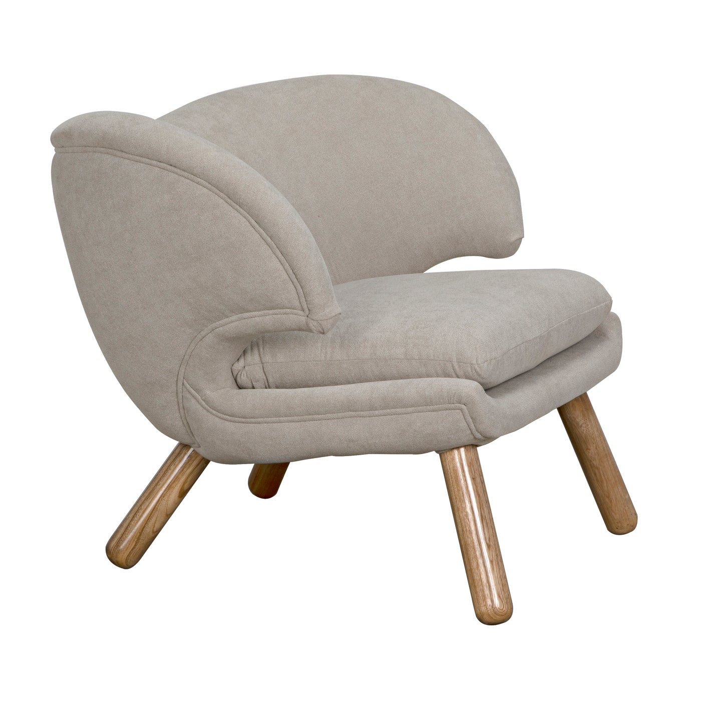 Noir Valerie Chair With Wheat Fabric