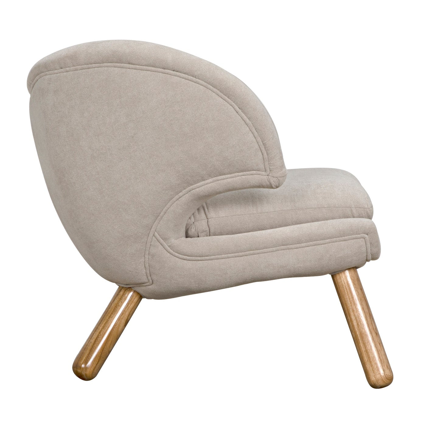 Noir Valerie Chair With Wheat Fabric