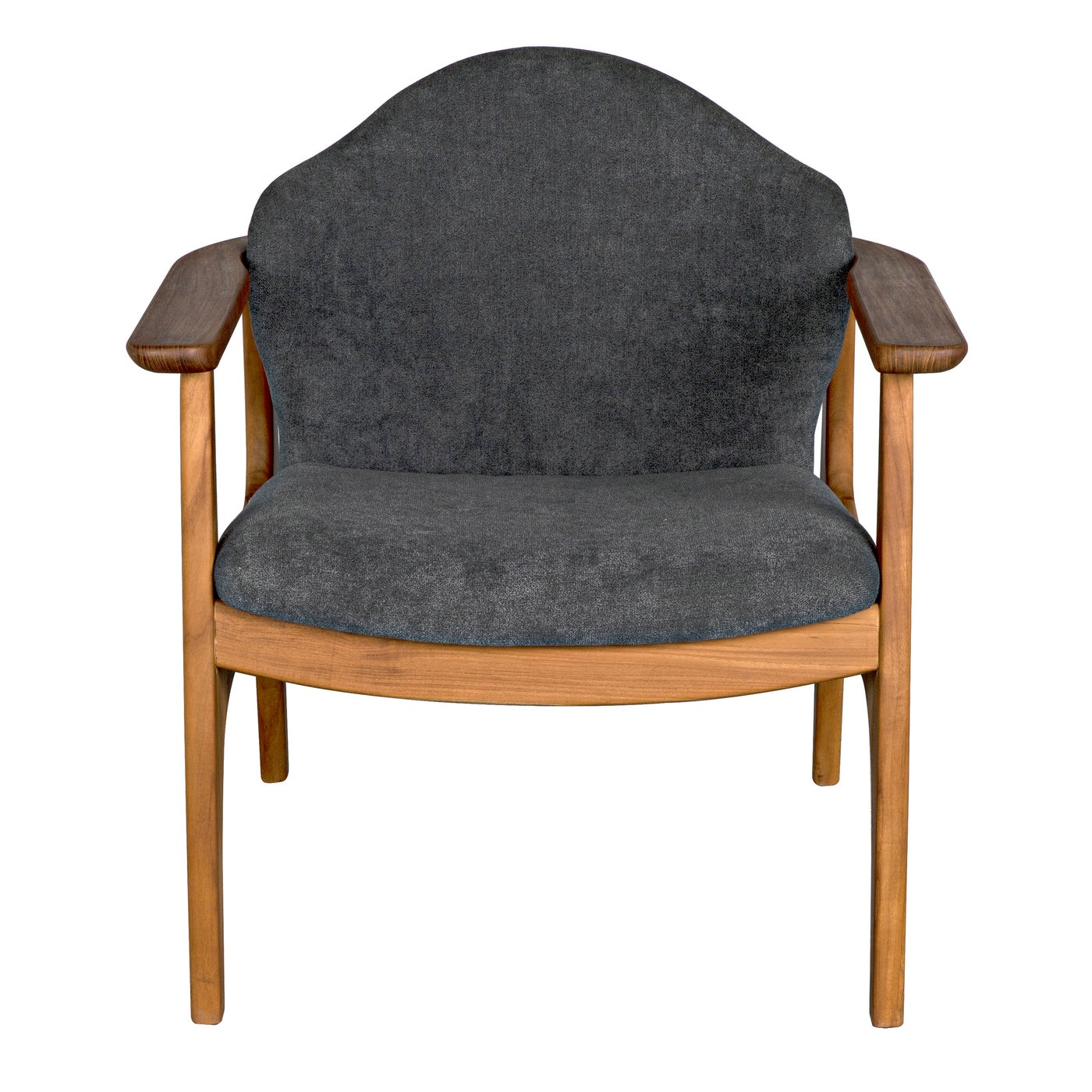 Noir Vittorio Chair With Grey Fabric
