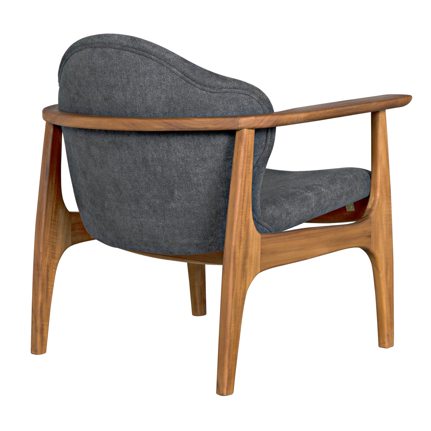 Noir Vittorio Chair With Grey Fabric