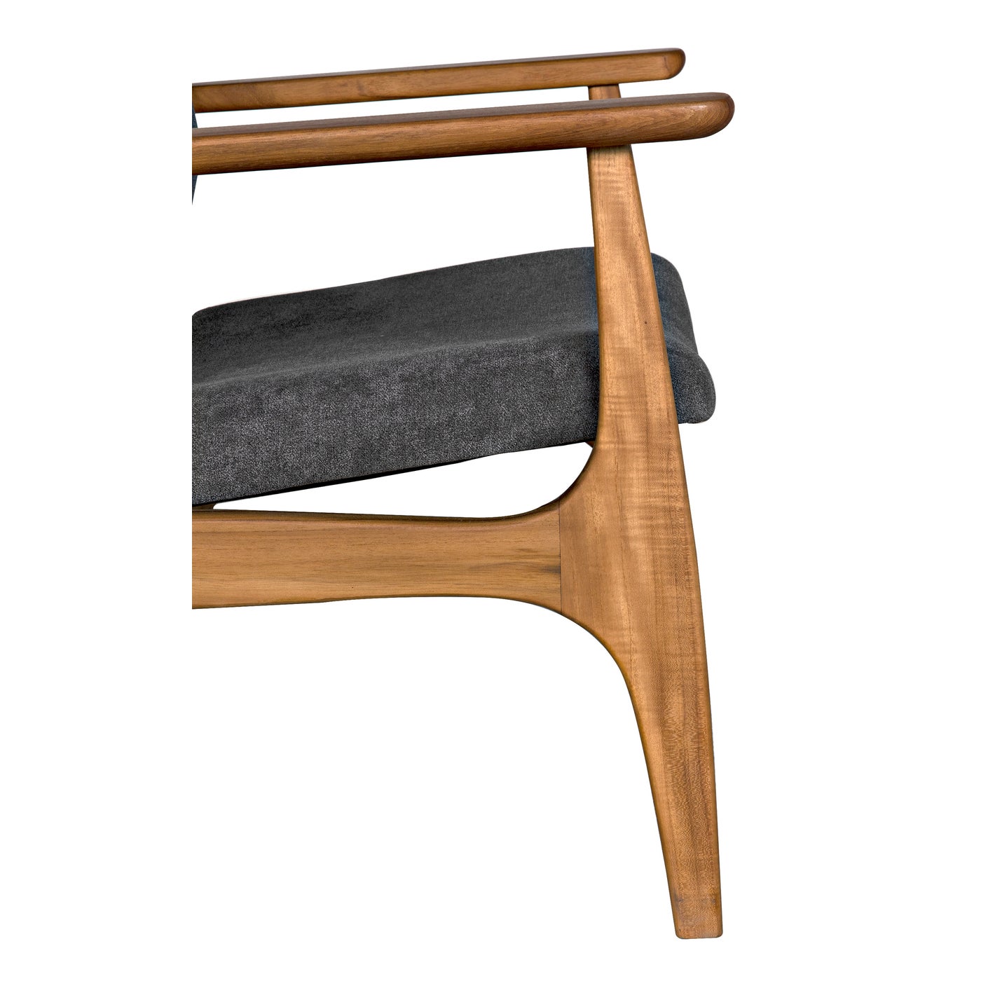 Noir Vittorio Chair With Grey Fabric