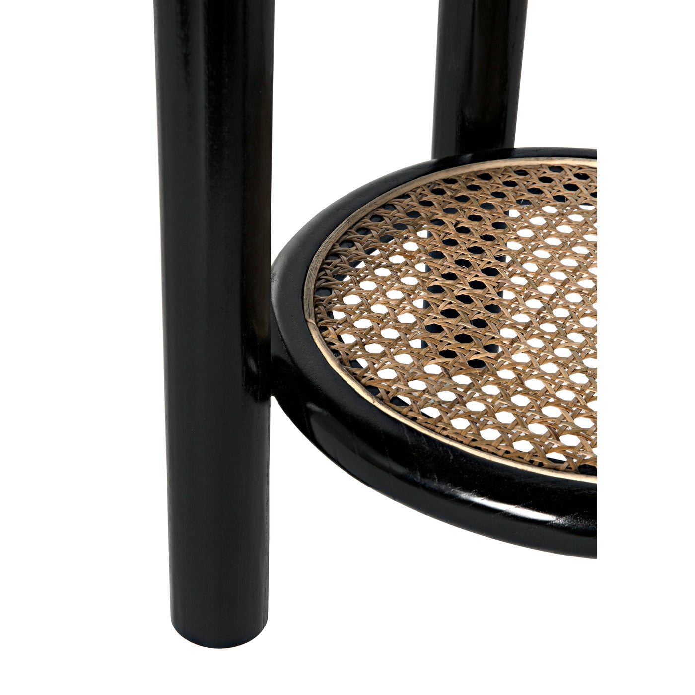 Noir Hide Away Side Table, Charcoal Black