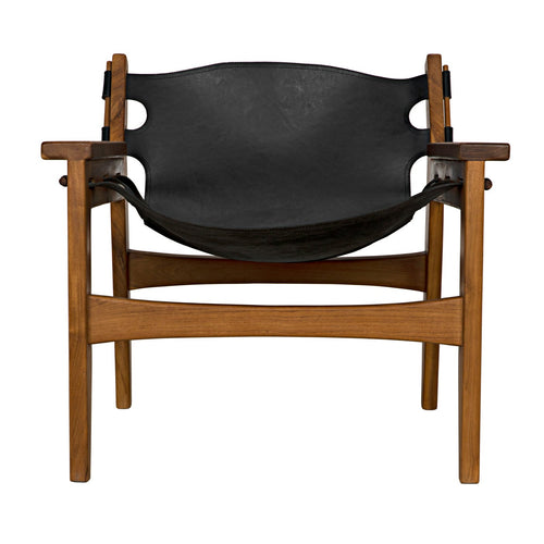 Noir Nomo Chair, Teak With Leather