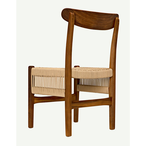 Noir Shagira Chair, Teak With Woven Rope