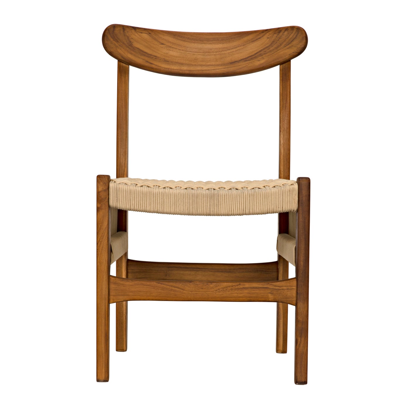 Noir Shagira Chair, Teak With Woven Rope
