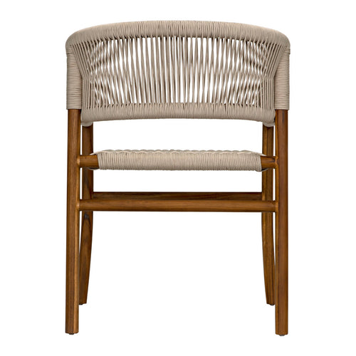 Noir Conrad Chair, Teak With Woven Rope