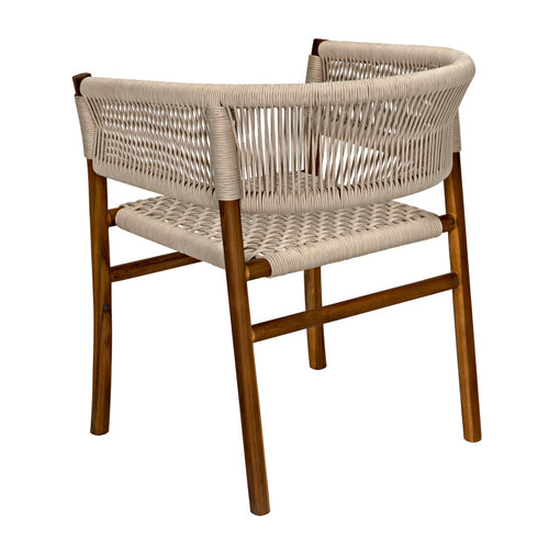 Noir Conrad Chair, Teak With Woven Rope