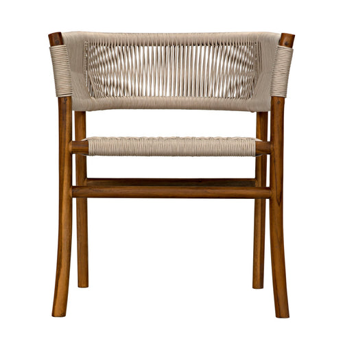 Noir Conrad Chair, Teak With Woven Rope