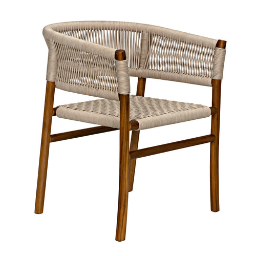 Noir Conrad Chair, Teak With Woven Rope