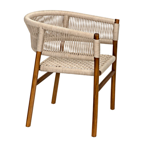 Noir Conrad Chair, Teak With Woven Rope