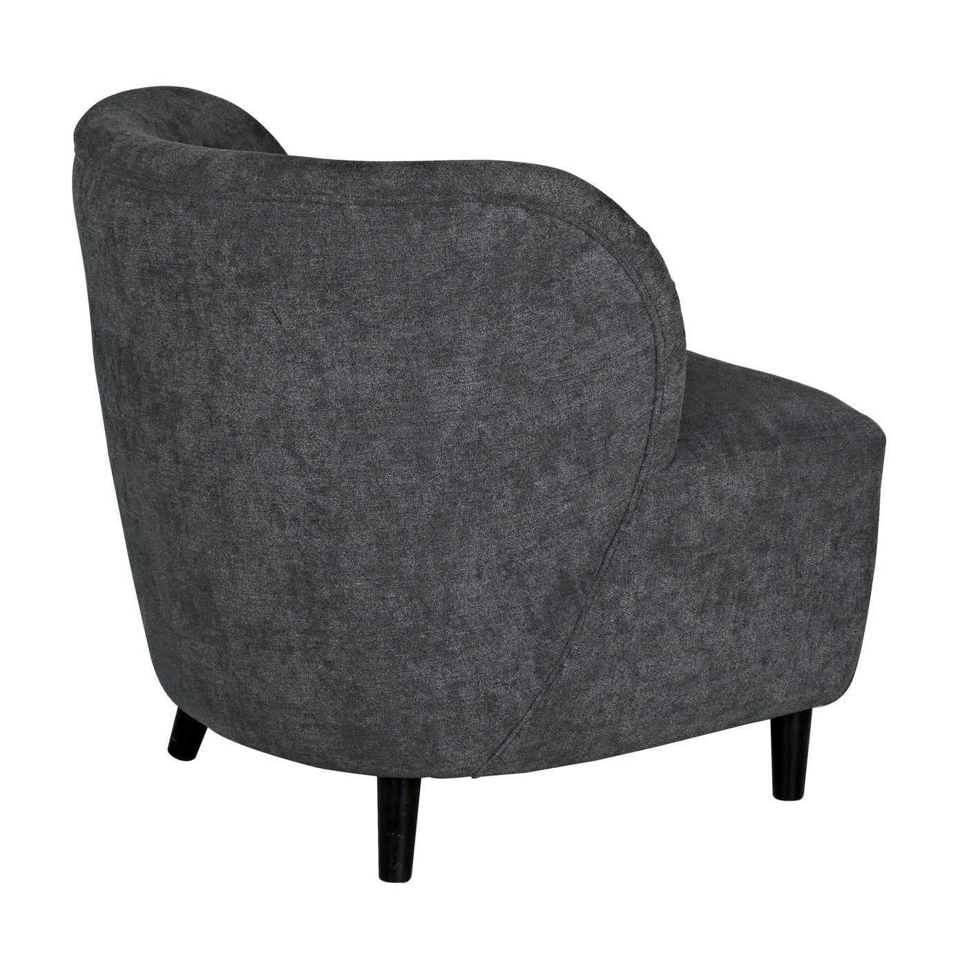 Noir Laffont Chair With Grey Fabric