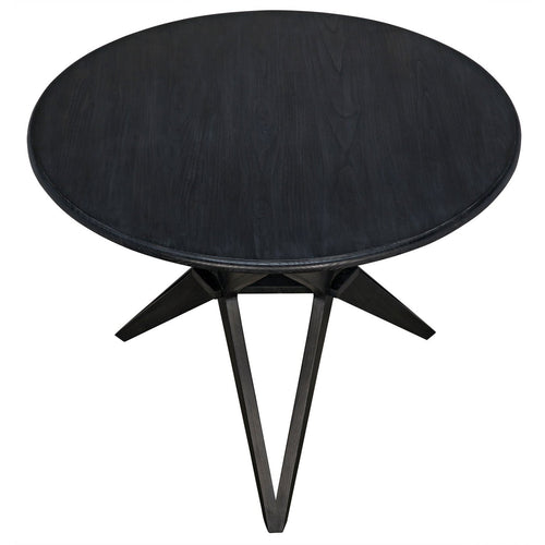 Noir Victor Dining Table, Charcoal Black