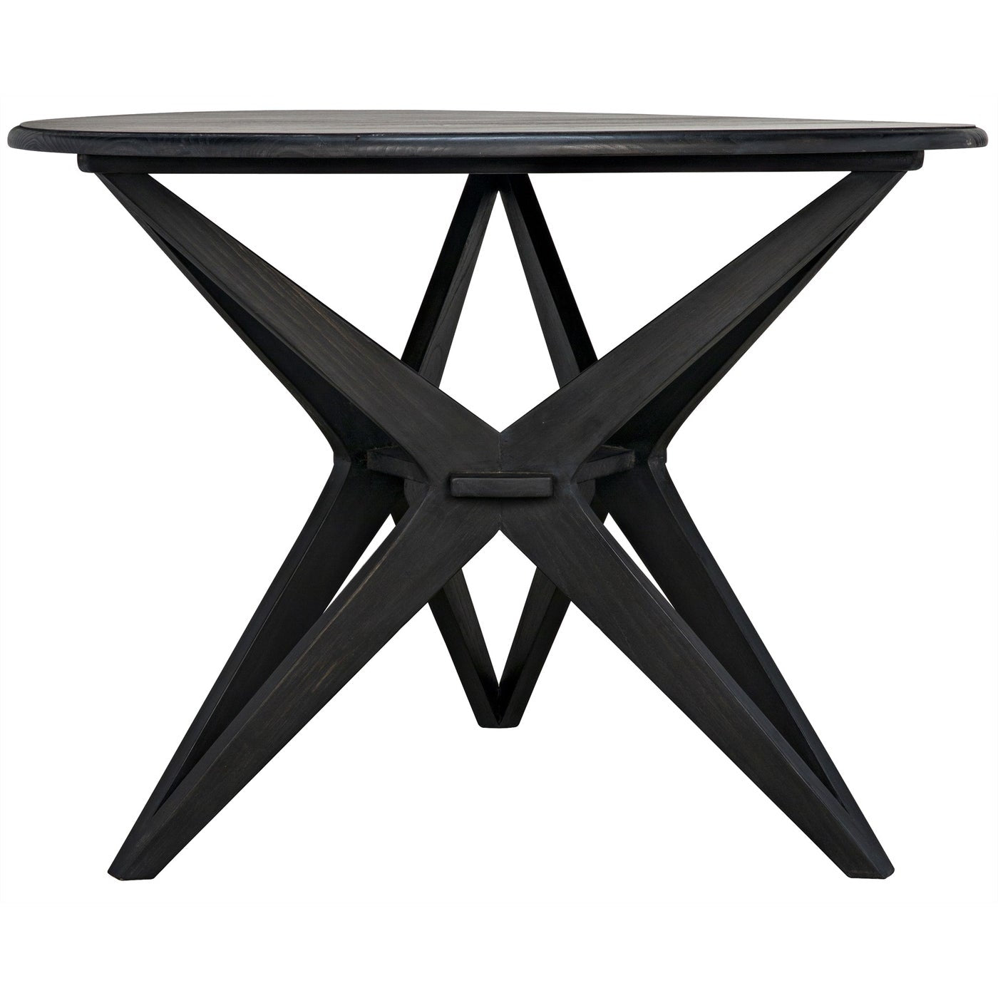 Noir Victor Dining Table, Charcoal Black
