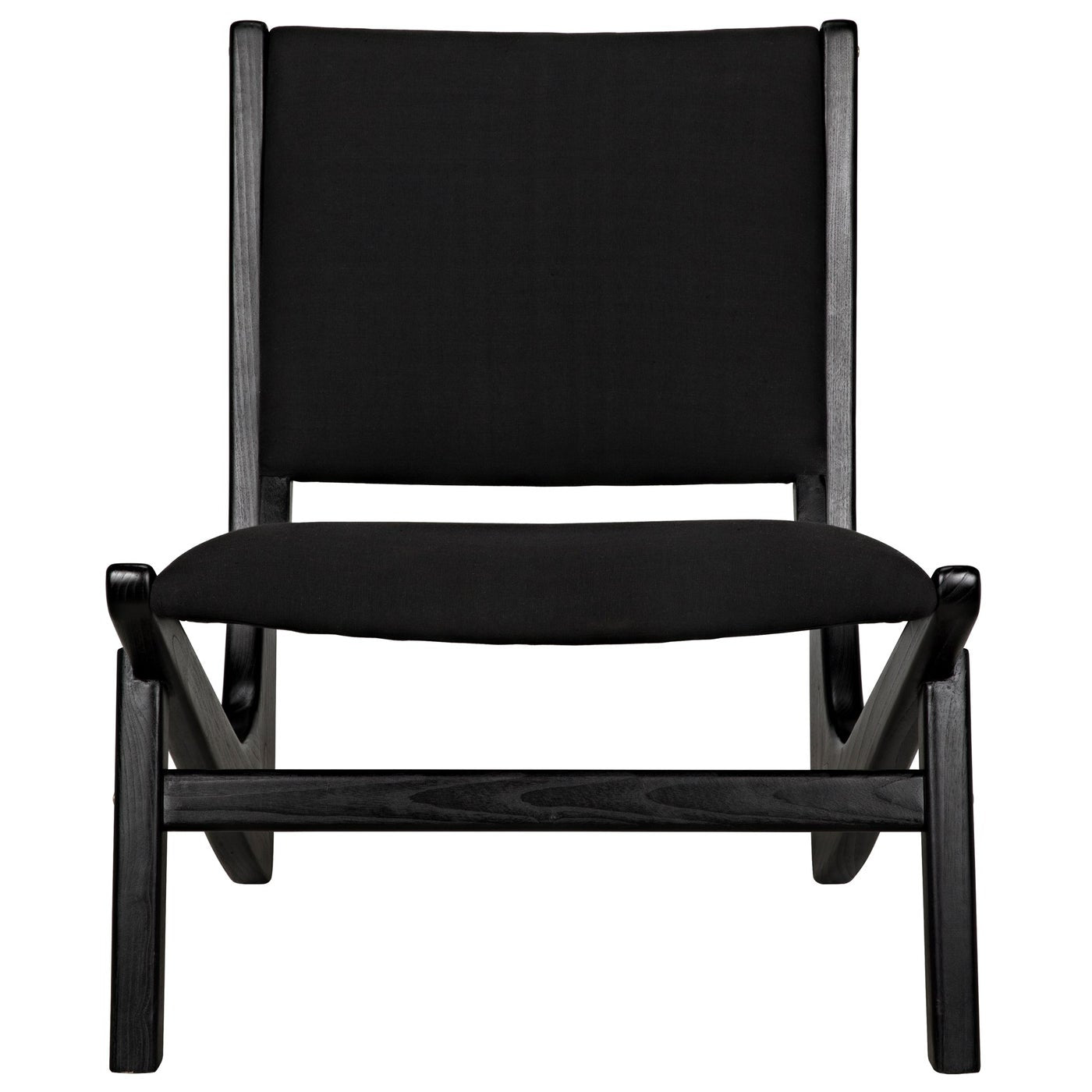 Noir Boomerang Chair, Charcoal Black