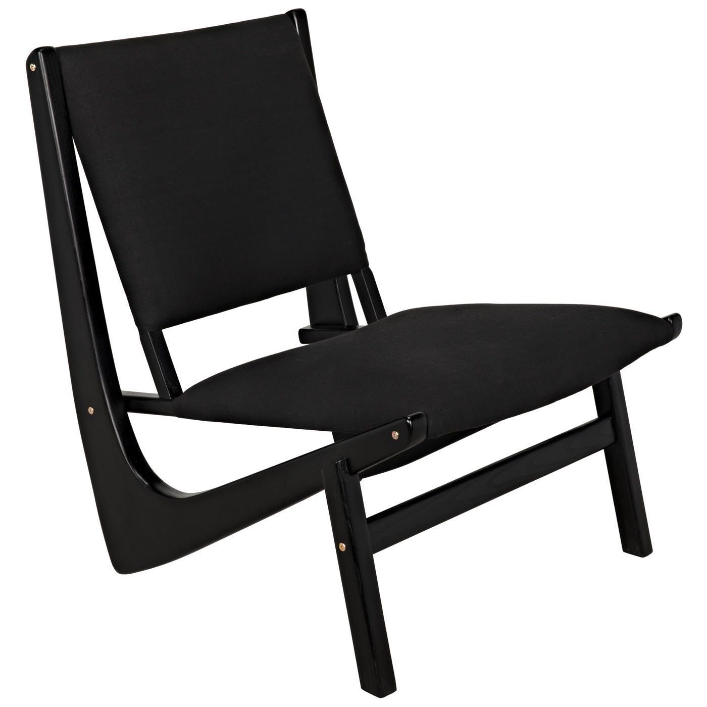 Noir Boomerang Chair, Charcoal Black