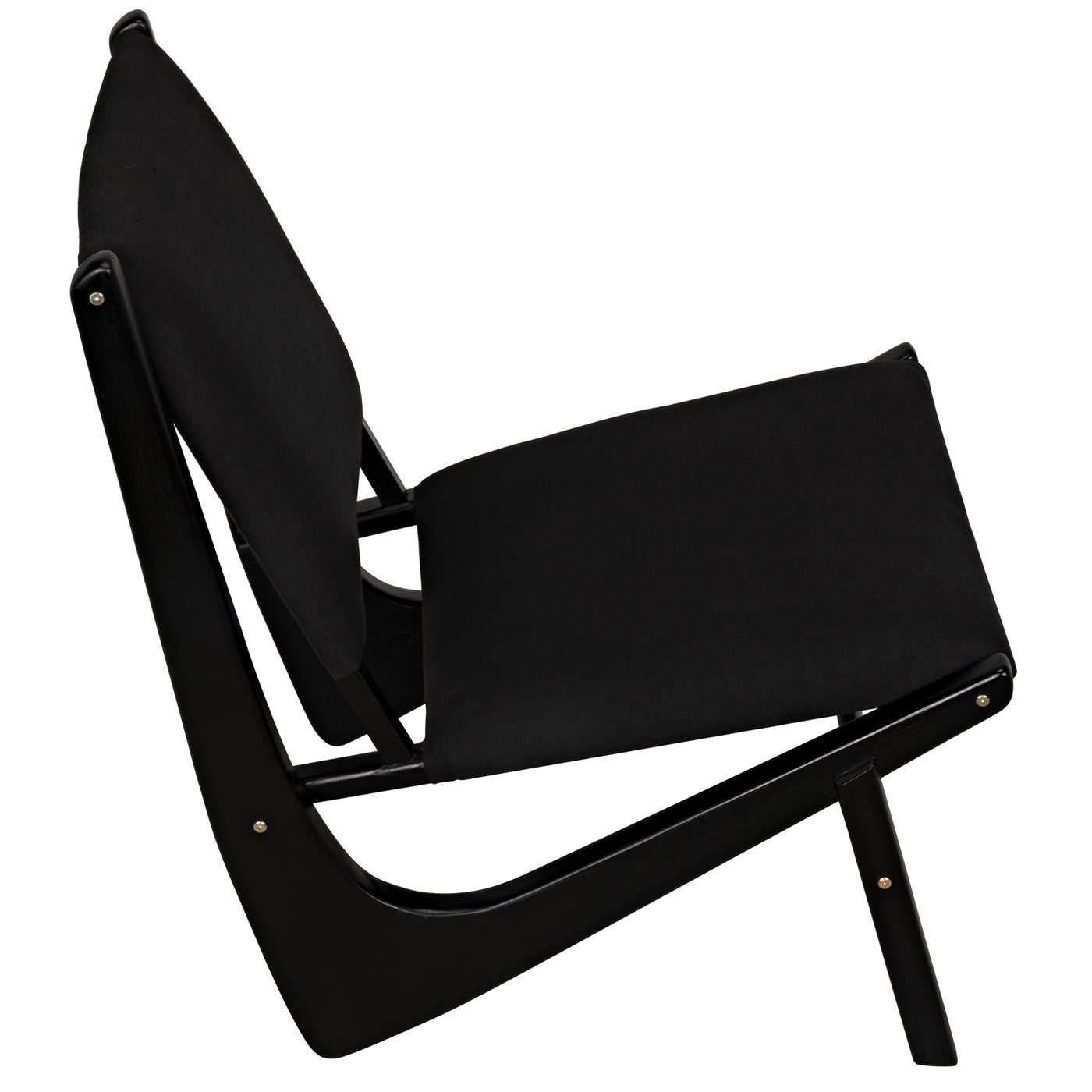 Noir Boomerang Chair, Charcoal Black