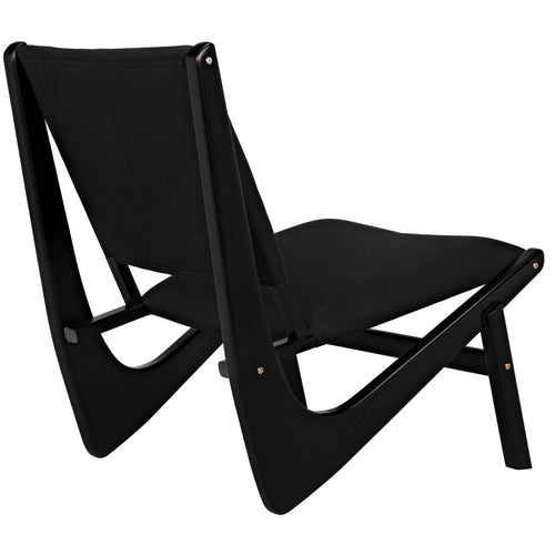 Noir Boomerang Chair, Charcoal Black