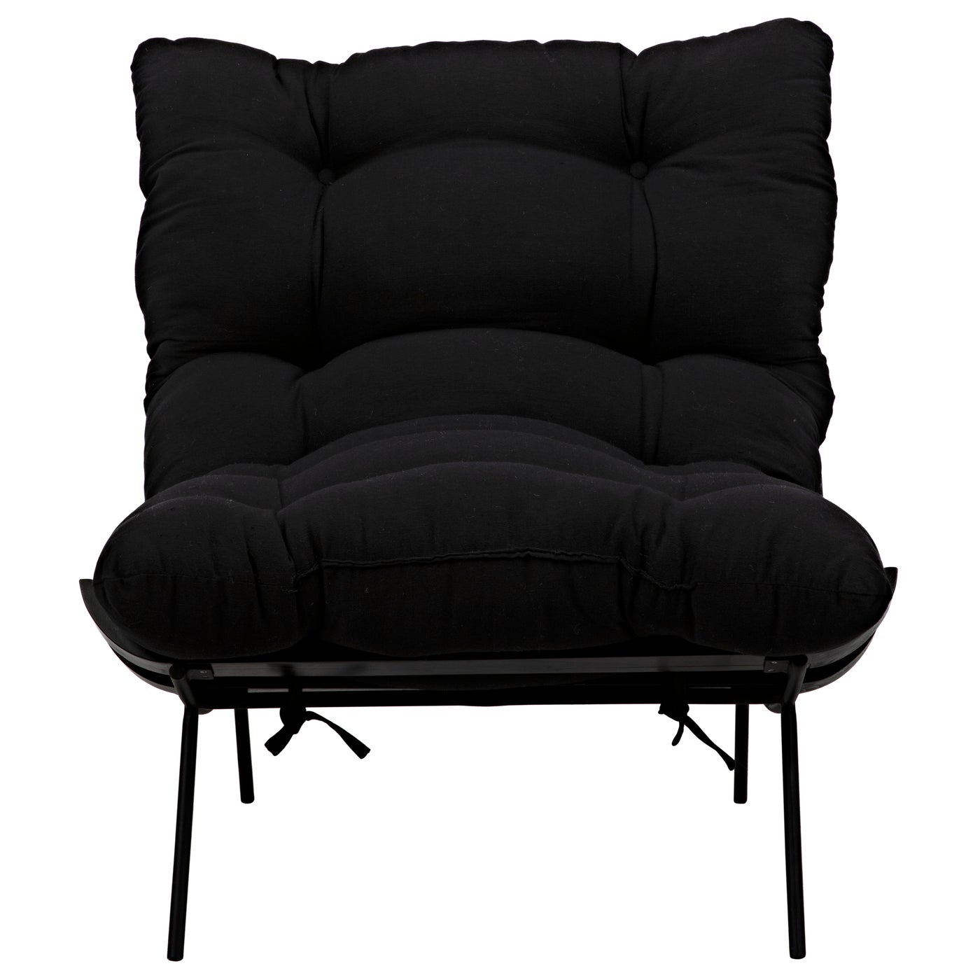 Noir Hanzo Chair With Steel Legs