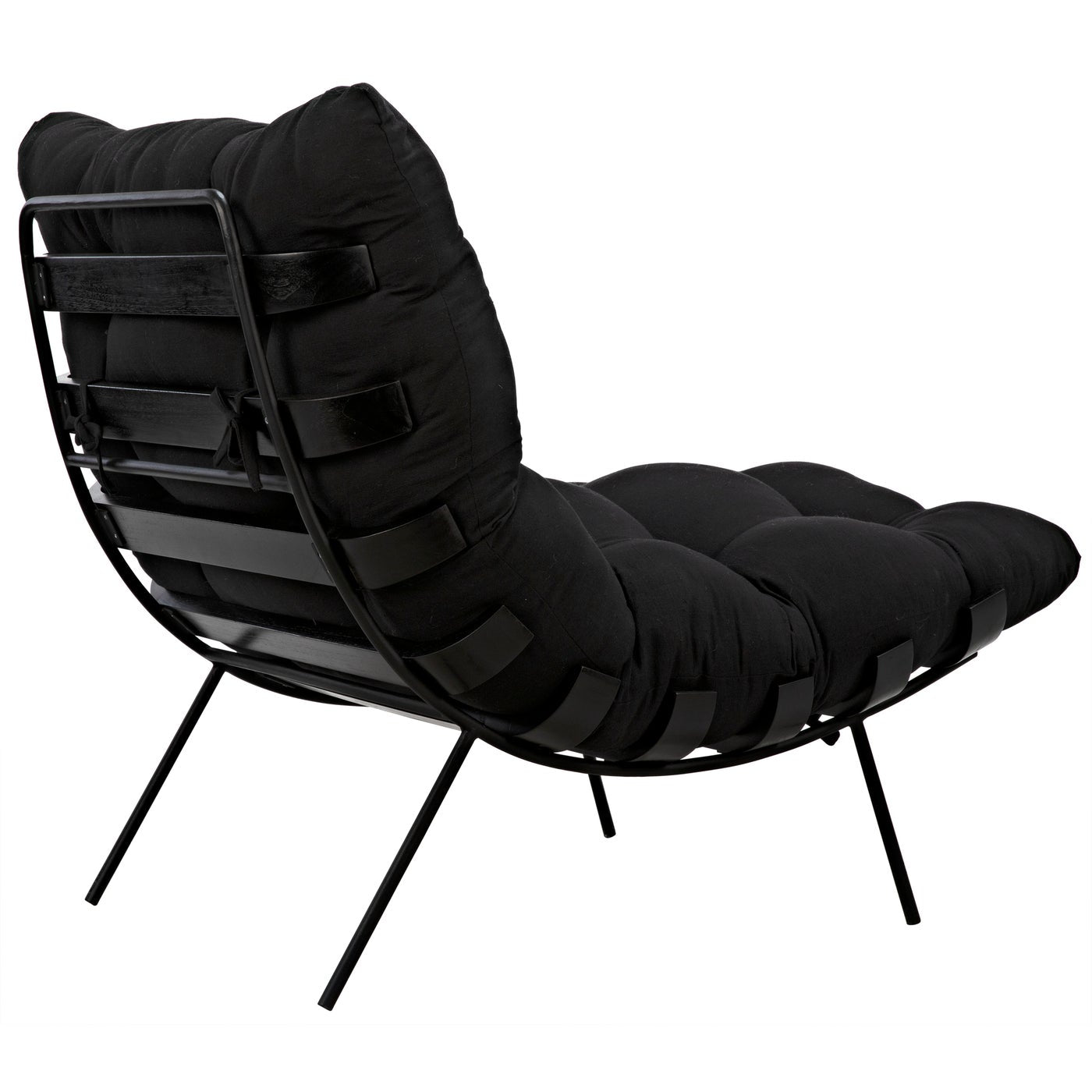 Noir Hanzo Chair With Steel Legs