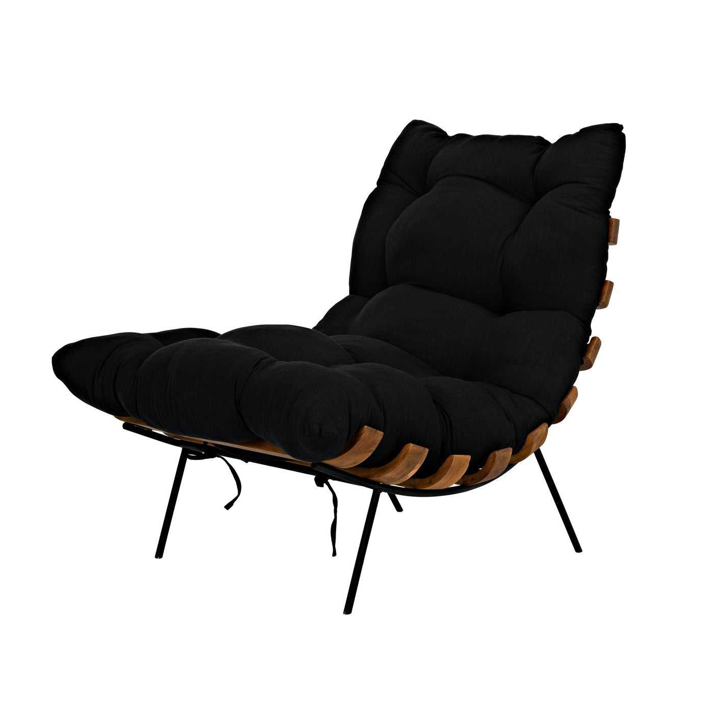 Noir Hanzo Chair With Steel Legs
