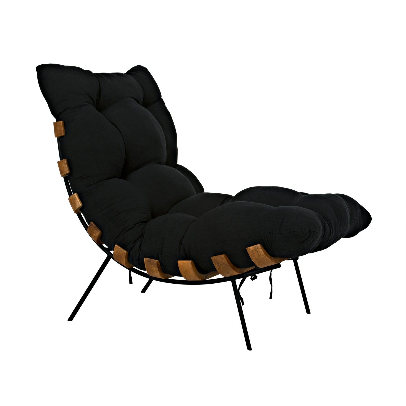 Noir Hanzo Chair With Steel Legs
