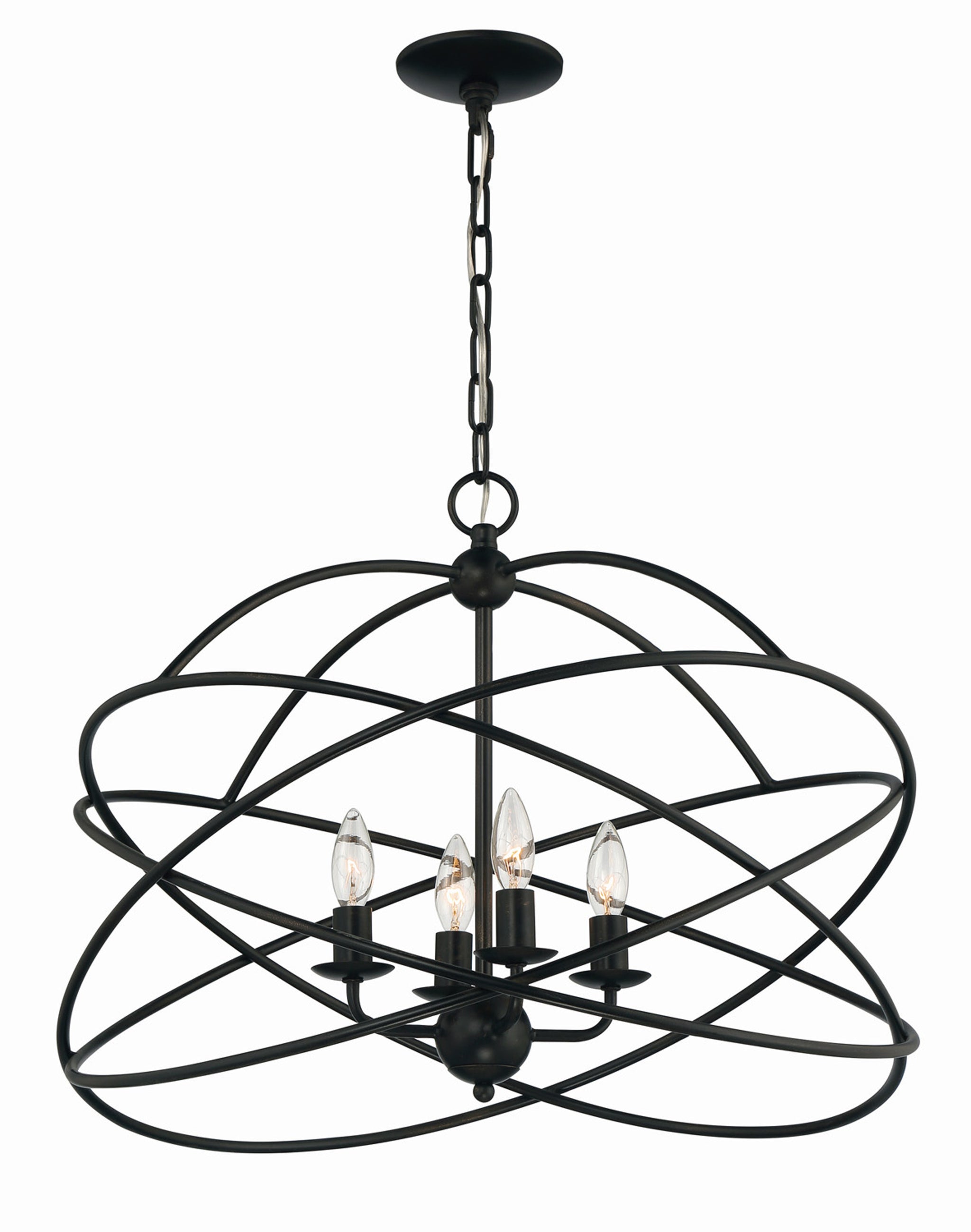 Lumanity Anson 4 Light Contemporary Statement Chandelier