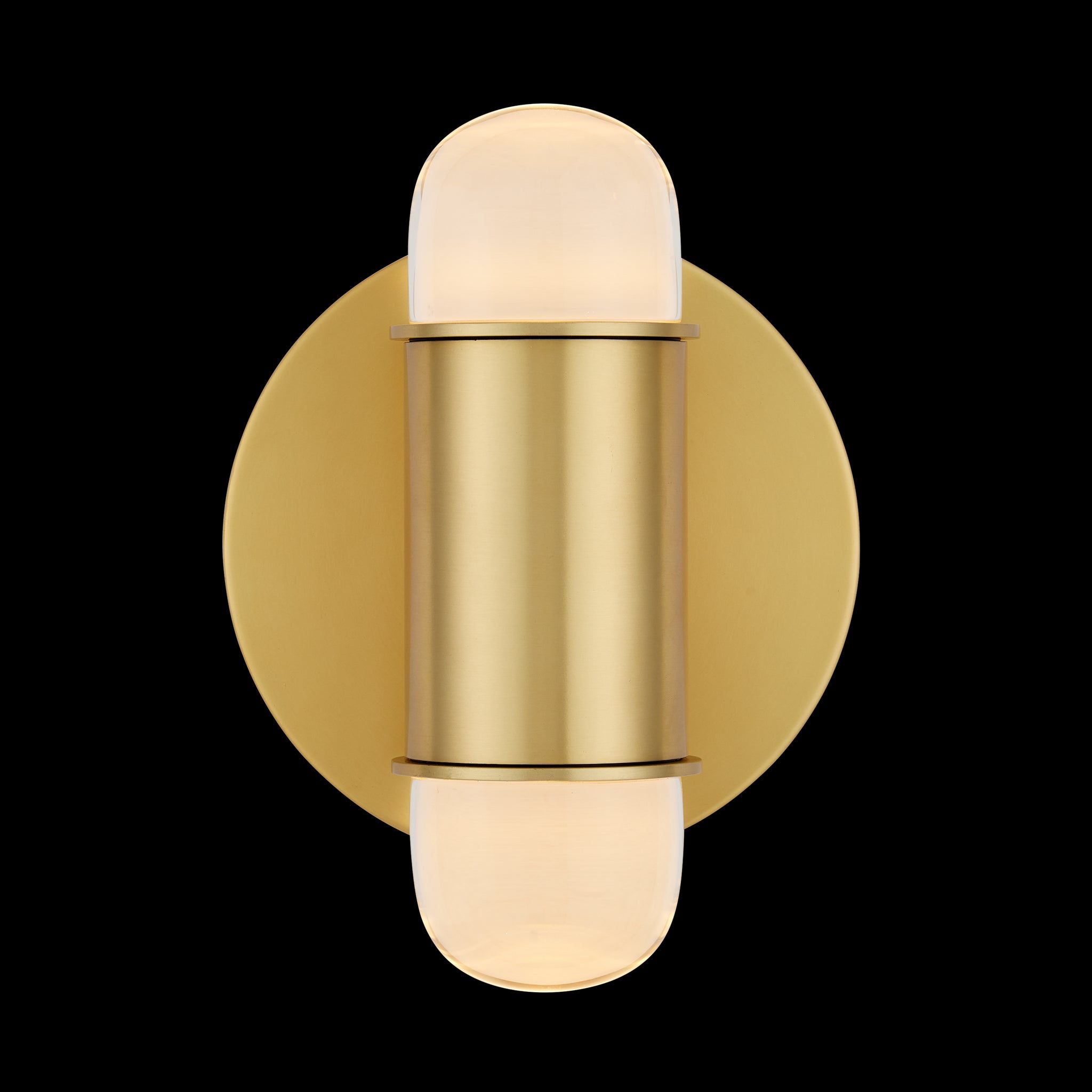 Currey & Company Capsule Brass Led 2 Light Wall Sconce