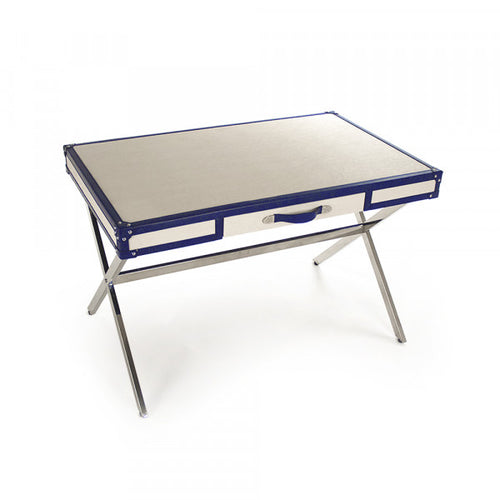 Zentique Macee Desk White, Blue