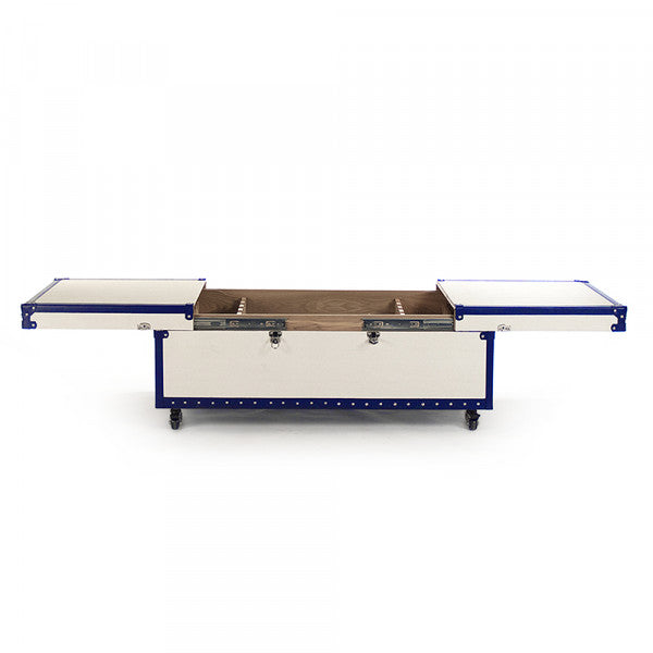Zentique Seignour Sliding Bar White, Blue