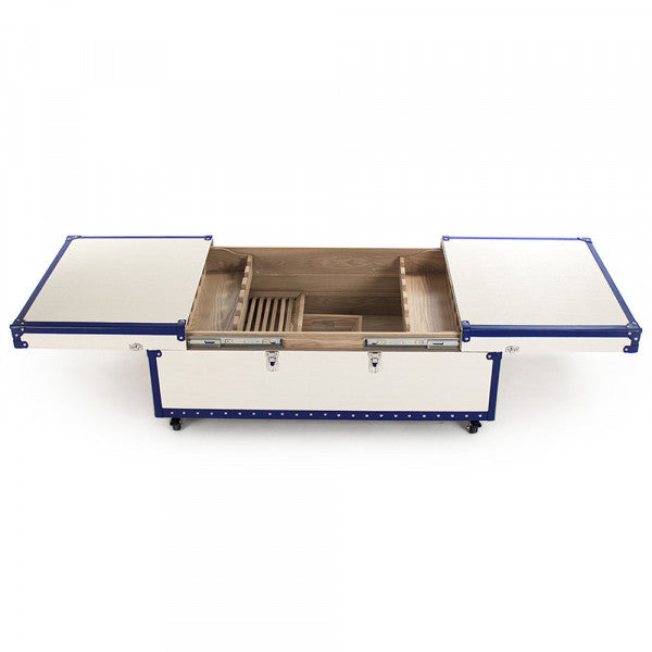 Zentique Seignour Sliding Bar White, Blue