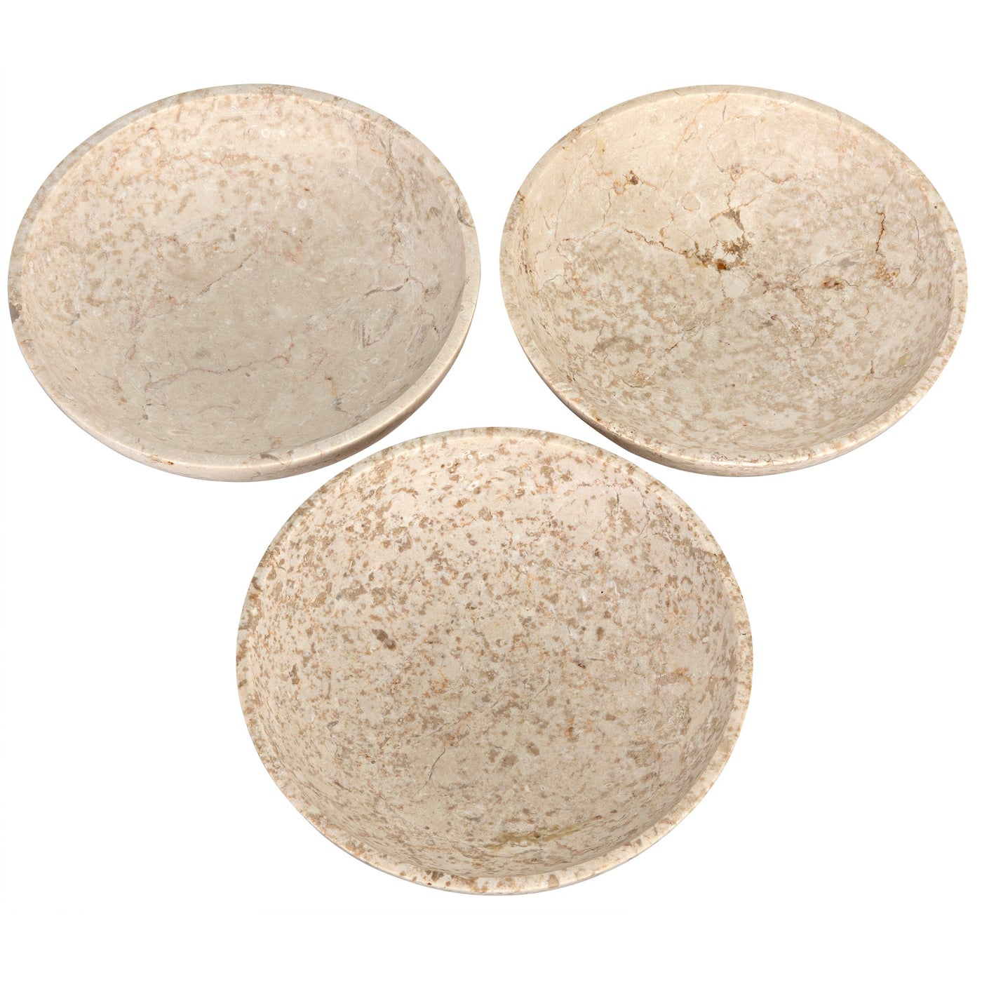 Noir Marble Bowls, Set Of 3