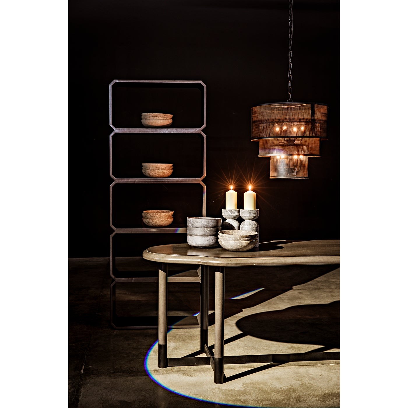 Noir Marble Bowls, Set Of 3