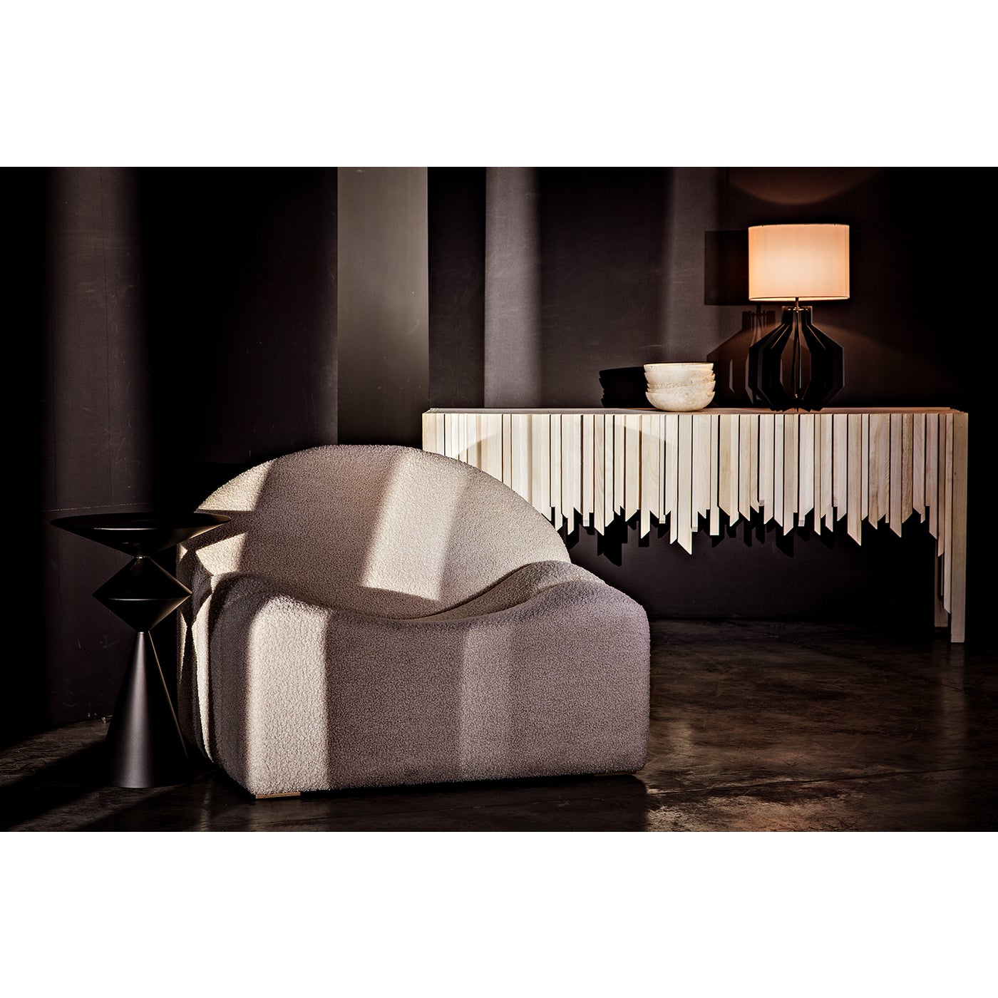 Noir Marble Bowls, Set Of 3