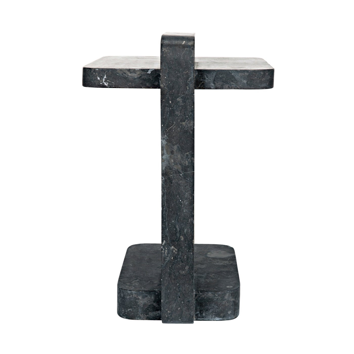 Noir North Side Table, Black Marble