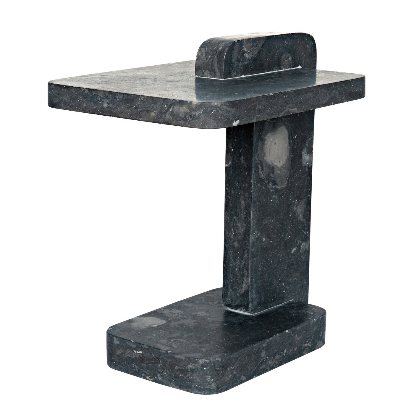 Noir North Side Table, Black Marble