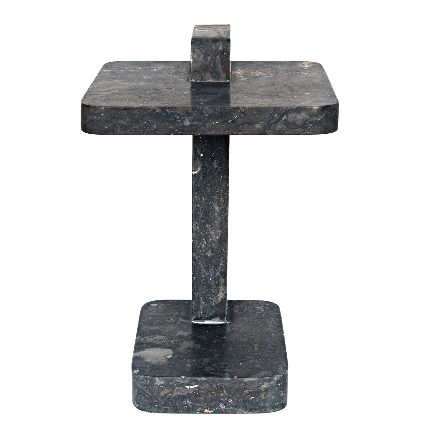 Noir North Side Table, Black Marble