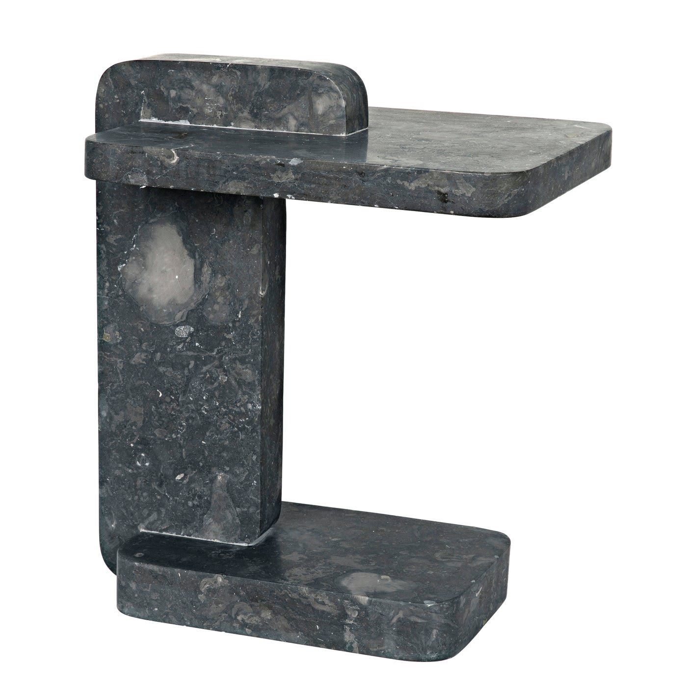 Noir North Side Table, Black Marble
