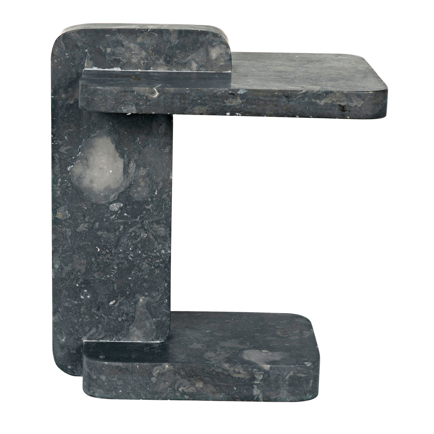 Noir North Side Table, Black Marble