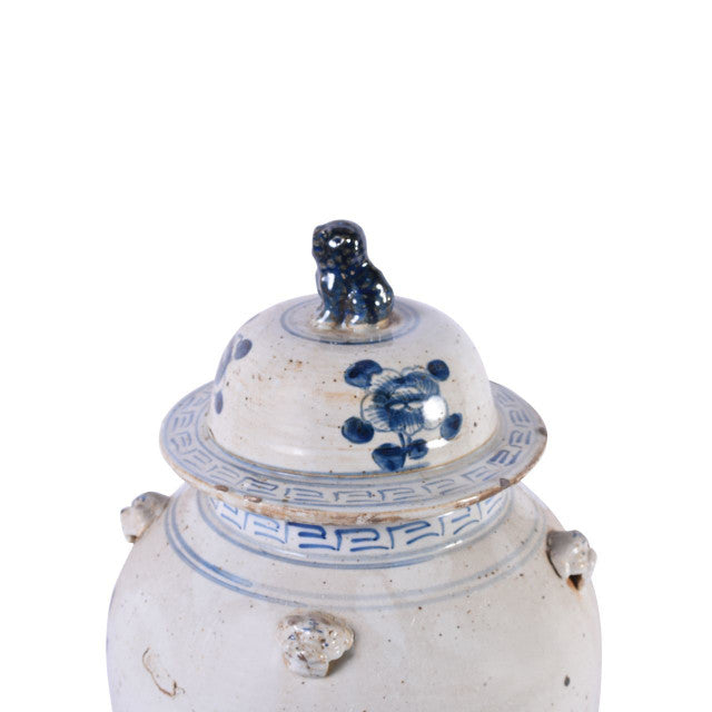 Vintage Temple Jar Flower Bird Motif By Legends Of Asia