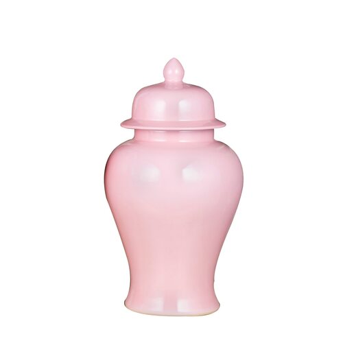 Blush Pink Porcelain Temple Jar
