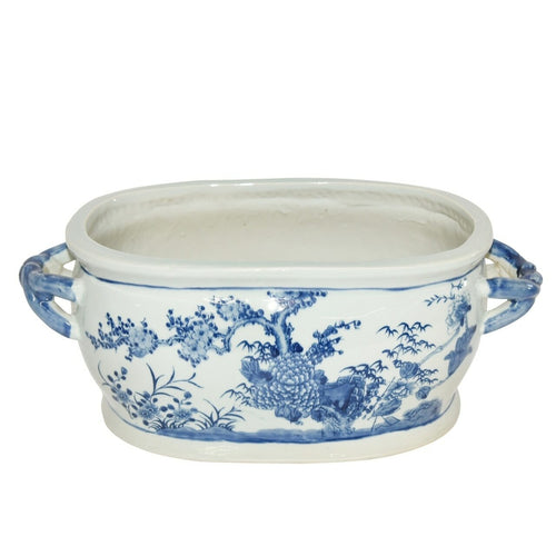 Blue And White Four Season Foot Bath Planter By Legends Of Asia