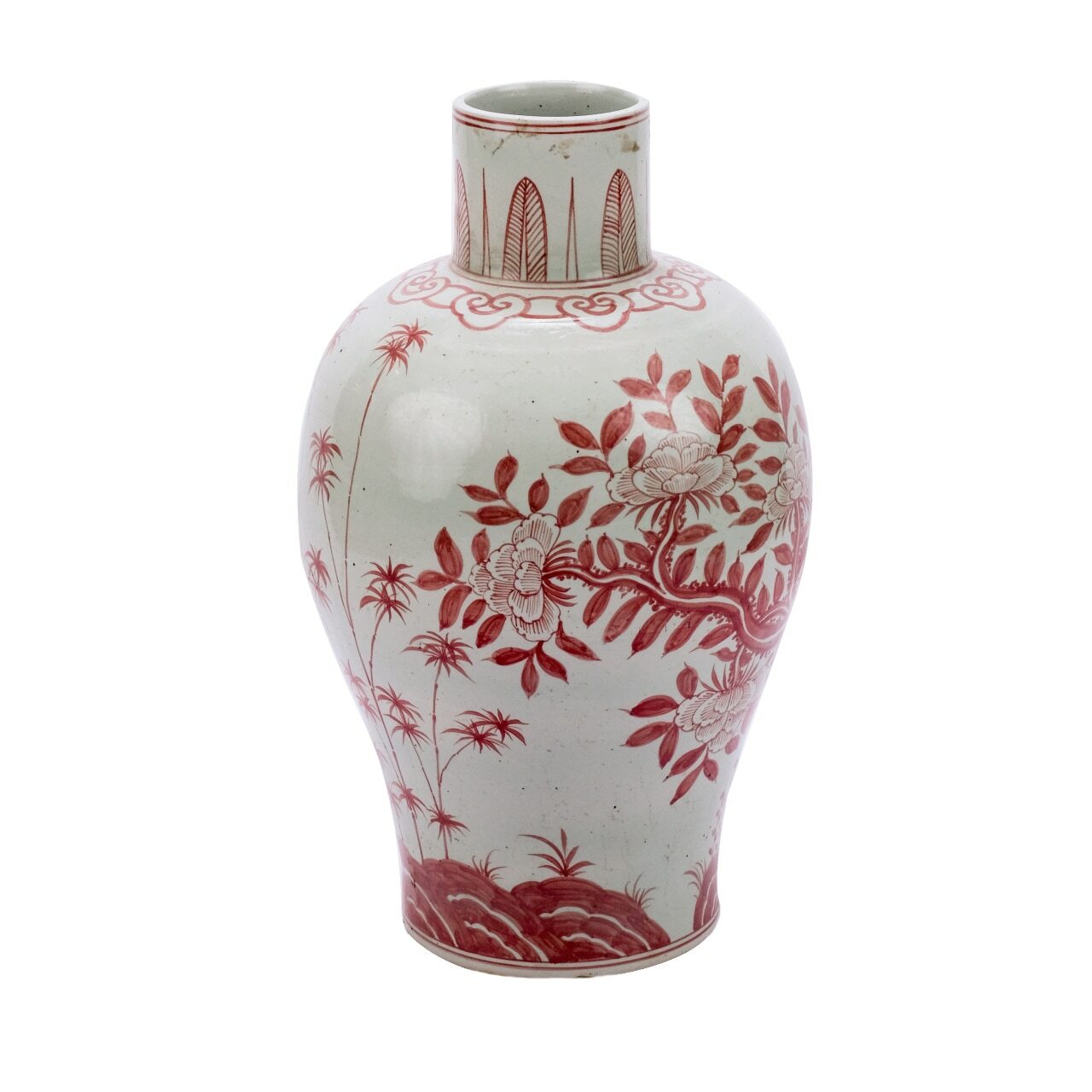 Legend of Asia Underglaze Red Baluster Porcelain Vase