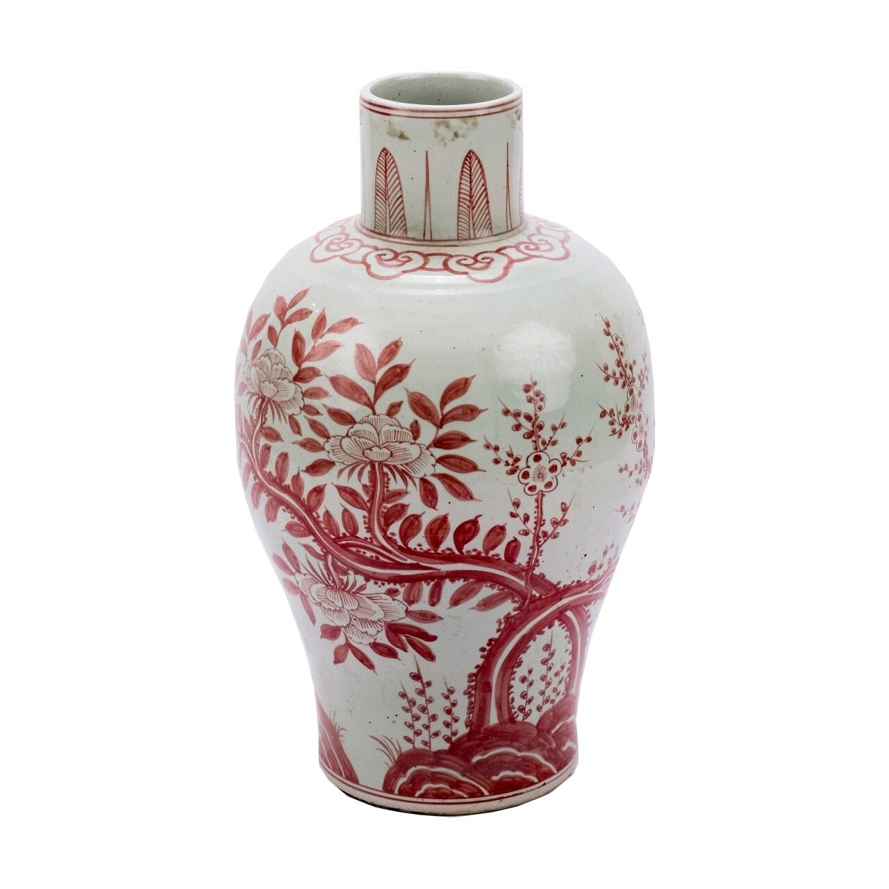 Legend of Asia Underglaze Red Baluster Porcelain Vase