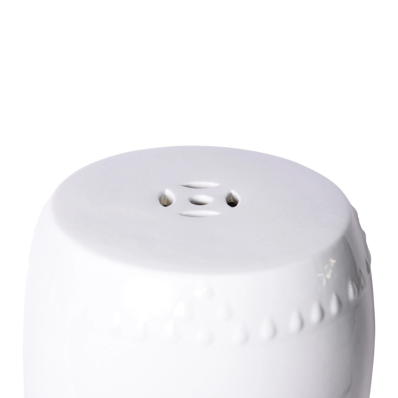 Legend of Asia White Porcelain Garden Stool