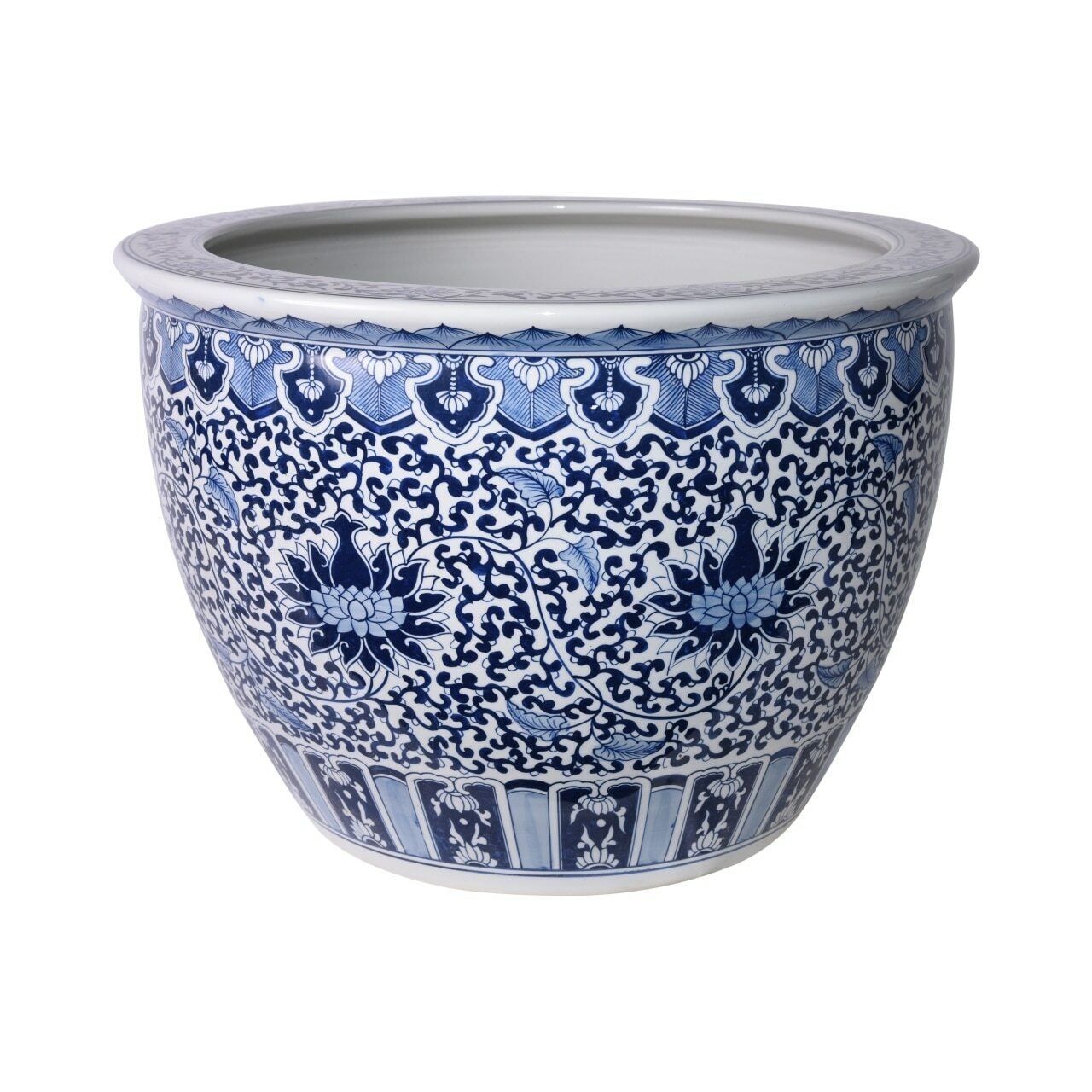 blue and white ceramic plant pot Legend of Asia Blue And White Porcelain Planter Sunflower