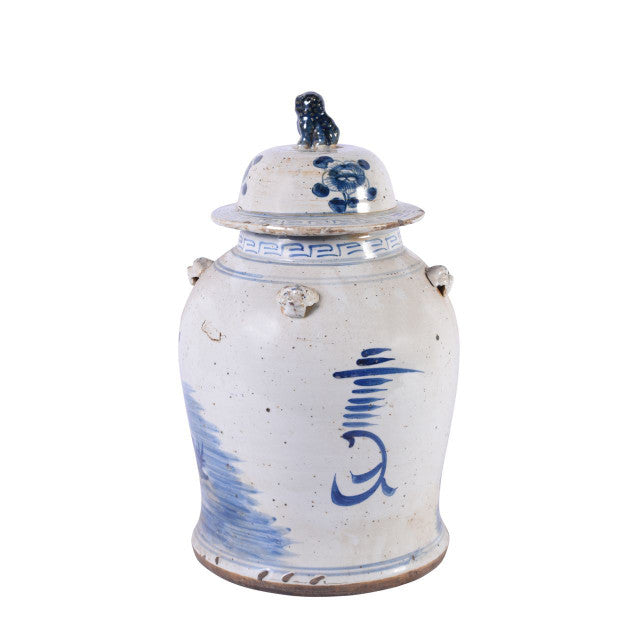 Vintage Temple Jar Flower Bird Motif By Legends Of Asia