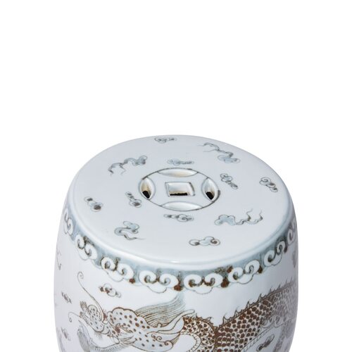 Hong Wu Dragon Porcelain Garden Stool Legend of Asia
