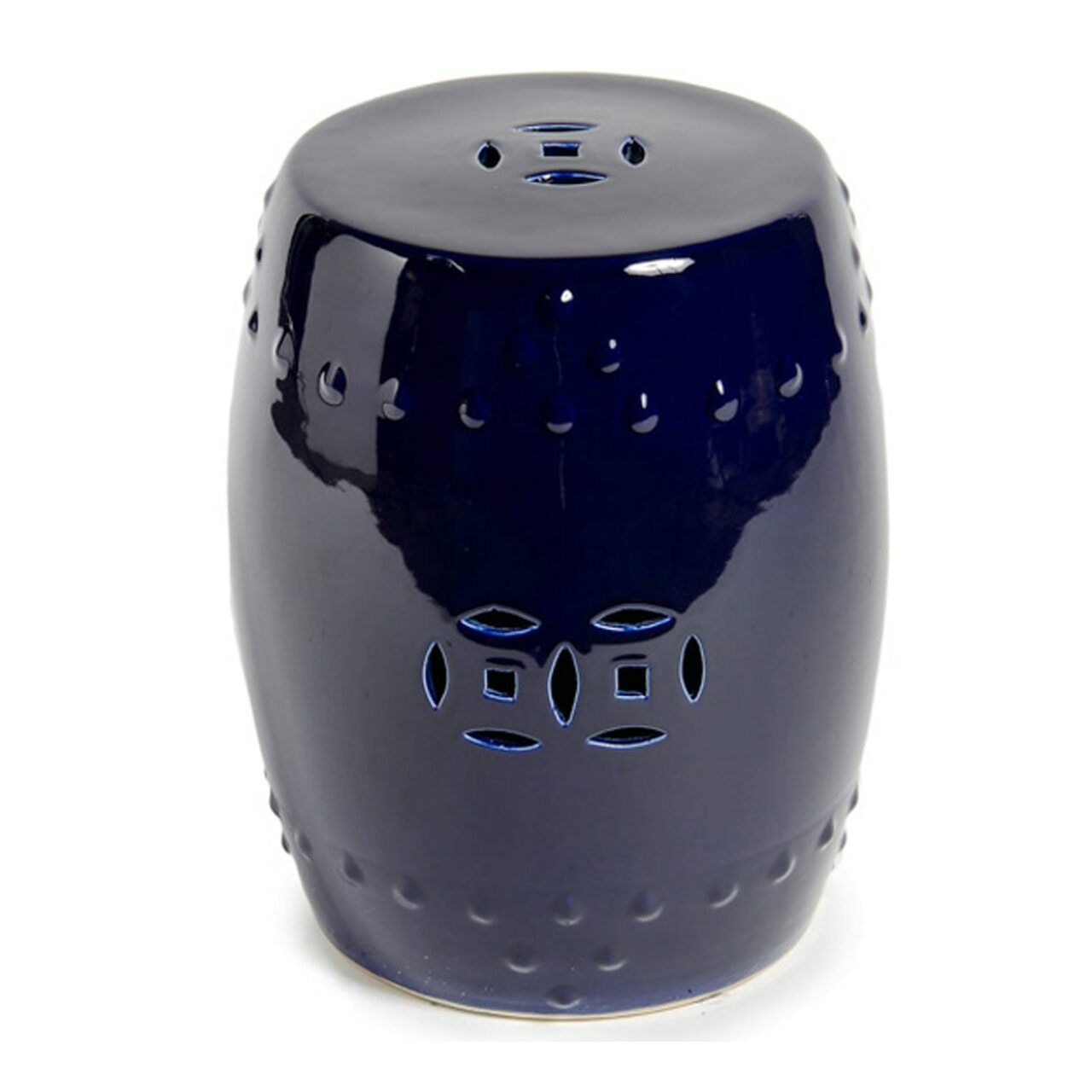 Porcelain Garden Stool in Cobalt Blue by Legend of Asia
