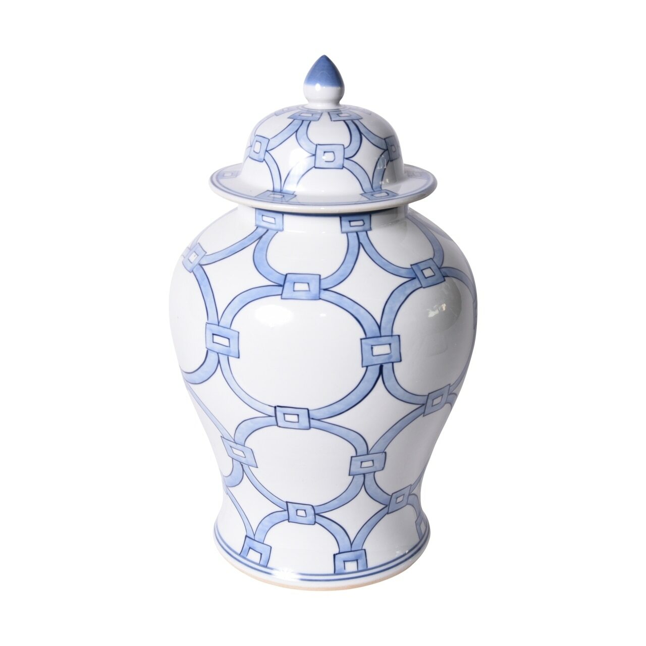 Blue and White Lover Locks Temple Jar By Legends Of Asia