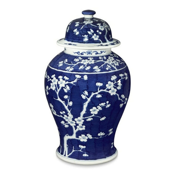 Blue and White Plum Tree Temple Jar